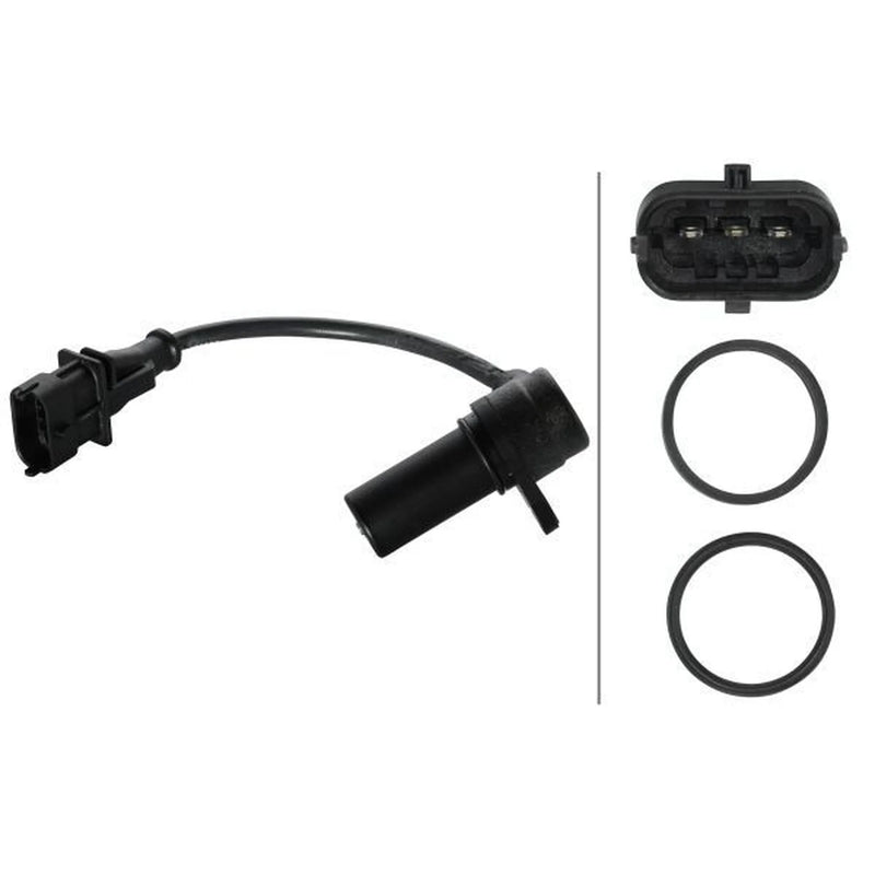 Hella Crankshaft Position Sensor fits Fiat Ducato 2001-2006 2.3