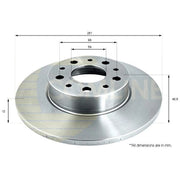 Comline Rear Brake Solid Discs & Pads fits Fiat 500L 2012-2018 0.9 1.3 1.4 1.6