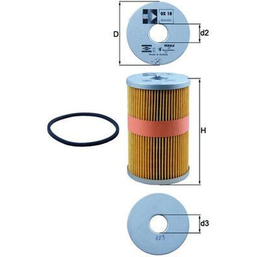 Mahle Engine Oil Filter fits Volvo Bm T 1961-1964