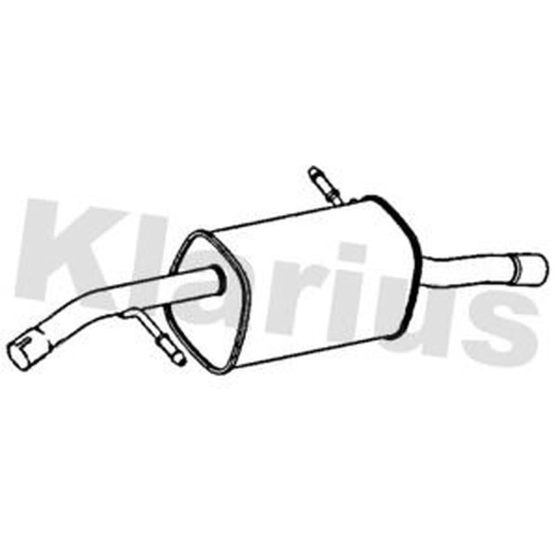 Klarius Box With Tail Pipe Rear fits Citroën C3 II 2009-2013 1.1