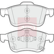Apec Front Brake Pad Set fits Fiat 500L 2013-2014 1.4 1.6
