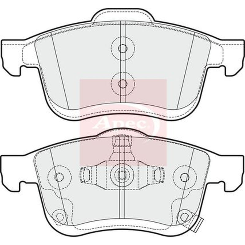 Apec Front Brake Pad Set fits Fiat 500L 2013-2014 1.4 1.6