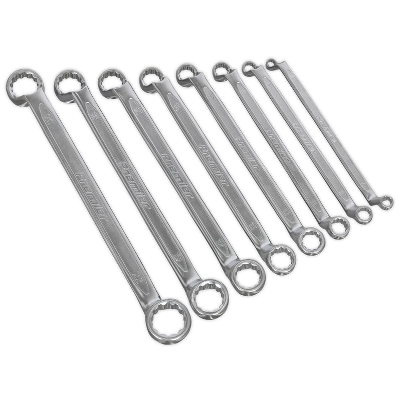 Sealey Offset Double End Ring Spanner Set 8pc Metric AK63257 Sealey - Dynamic Drive