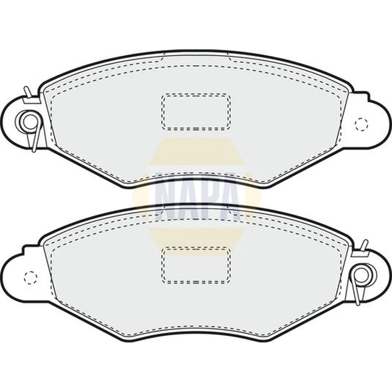 NAPA Front Brake Pad Set fits Nissan Kubistar 2003-2009 1.2 1.5 1.6