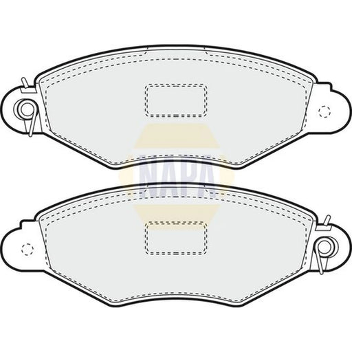 NAPA Front Brake Pad Set fits Nissan Kubistar 2003-2009 1.2 1.5 1.6