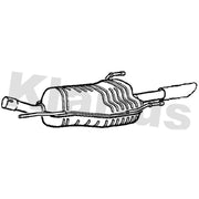 Klarius Box With Tail Pipe Rear fits Opel Zafira A 2000-2005 1.8