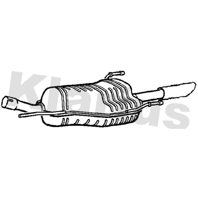 Klarius Box With Tail Pipe Rear fits Opel Zafira A 2000-2005 1.8
