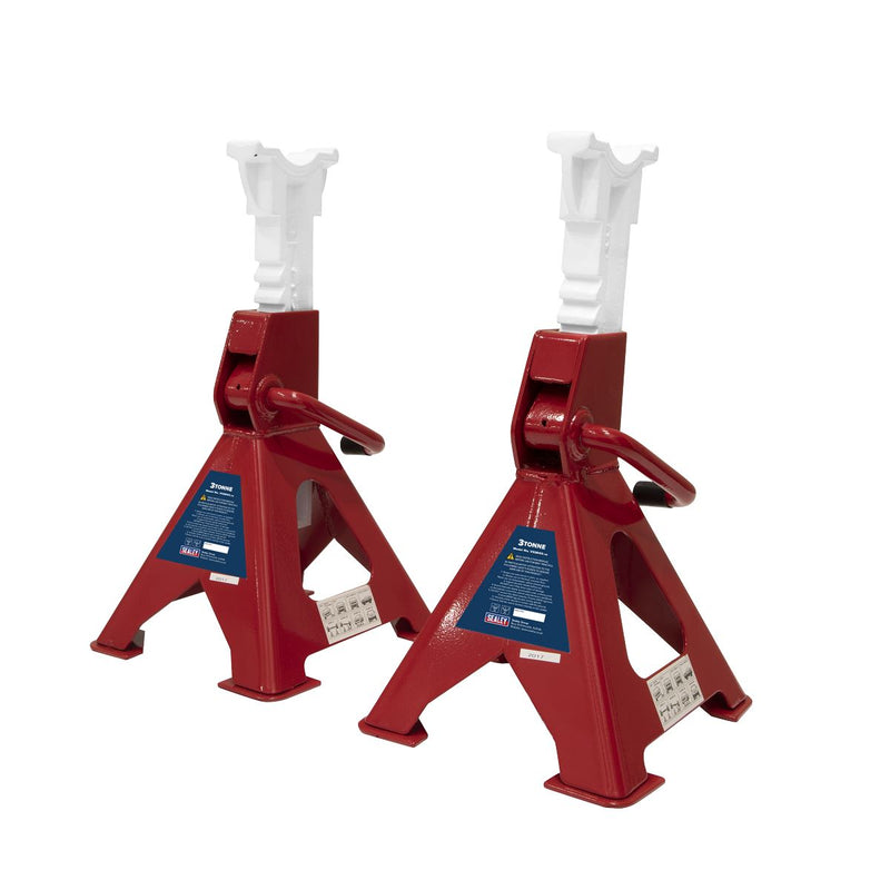 Sealey AXLe Stands (Pair) 3 Tonne Capacity per Stand Ratchet Type VS2003 Sealey - Dynamic Drive