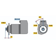 Bosch Starter Motor 24V 5.4kW 11 Teeth fits Volvo B10 1978-2003