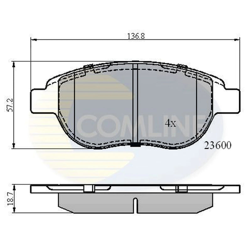 Comline Front & Rear Brake Discs & Pads fits Citroën Xsara 1998-2005 2.0