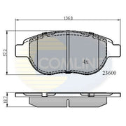 Comline Front Brake Discs & Pads fits Citroën Xsara Picasso 2004 on 2.0