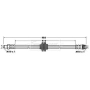 Borg & Beck Brake Hydraulic Hose Line Front Right BBH7364