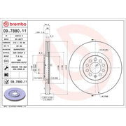 Brembo Front Brake Internally Vented Discs & Pads fits Seat Leon 2002-2006 1.8