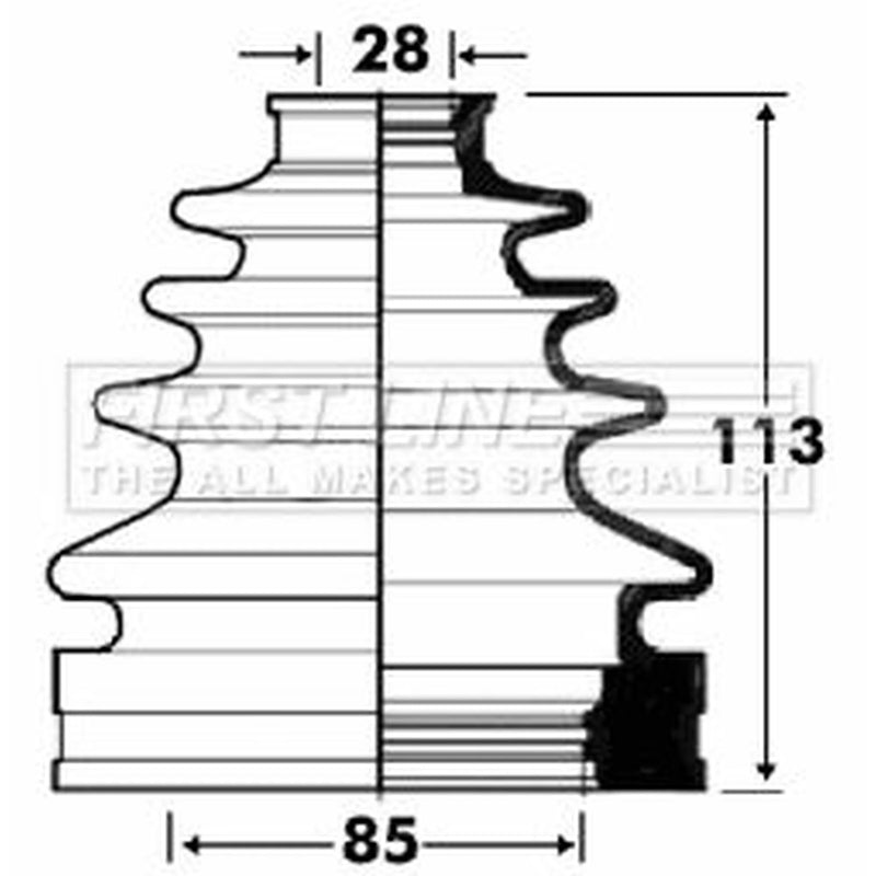 First Line Drive Shaft Bellow Kit Front Left fits Toyota Land Cruiser Colorado