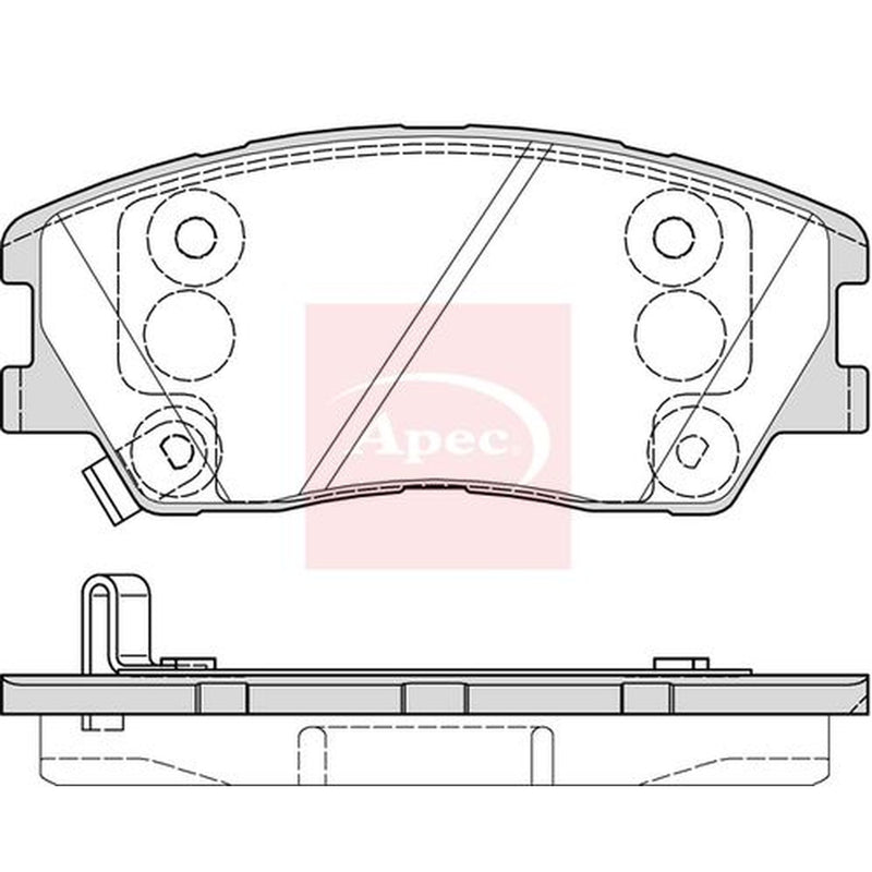 Apec Front Brake Pad Set fits Kia Soul III 2019 on 1.6