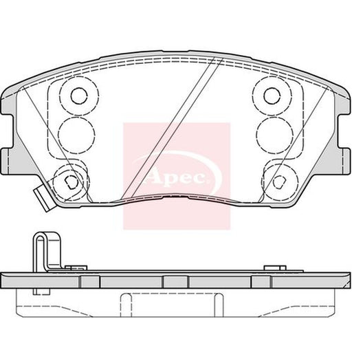 Apec Front Brake Pad Set fits Kia Soul III 2019 on 1.6