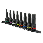 Sealey Premier Premier Hex Impact Socket Bit Set 1/2"Sq Drive 8pc AK56001 Sealey Premier - Dynamic Drive