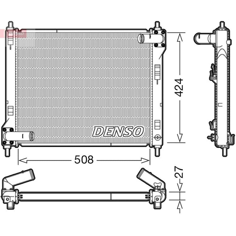 Denso Engine Radiator fits Nissan Juke 2010-2019 1.6
