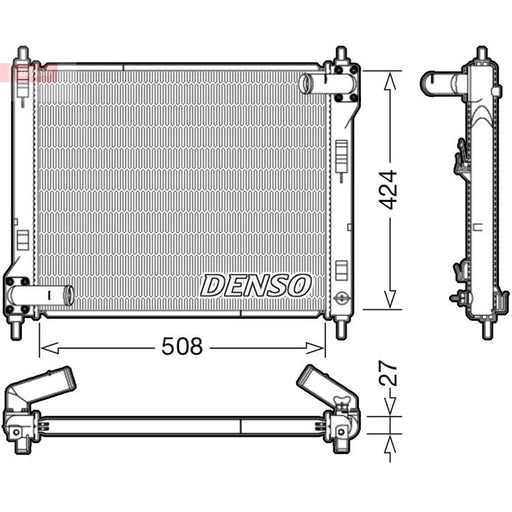 Denso Engine Radiator fits Nissan Juke 2010-2019 1.6
