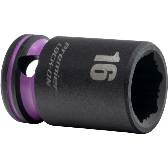 Sealey 1/2"Dr Lock-On Impact Socket 16mm (Violet Coded Ring)
