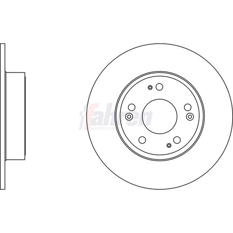 Fahren 2 x Solid Rear Brake Discs FBD6582-x2