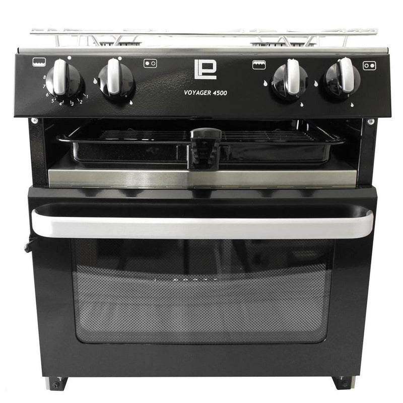 Voyager 4500 2 Burner Hob Oven No Ignition Black Leisure Products - UK Camping And Leisure
