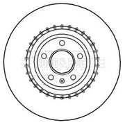 Borg & Beck Front & Rear Brake Discs & Pads fits Audi Q5 2012-2017 3.0