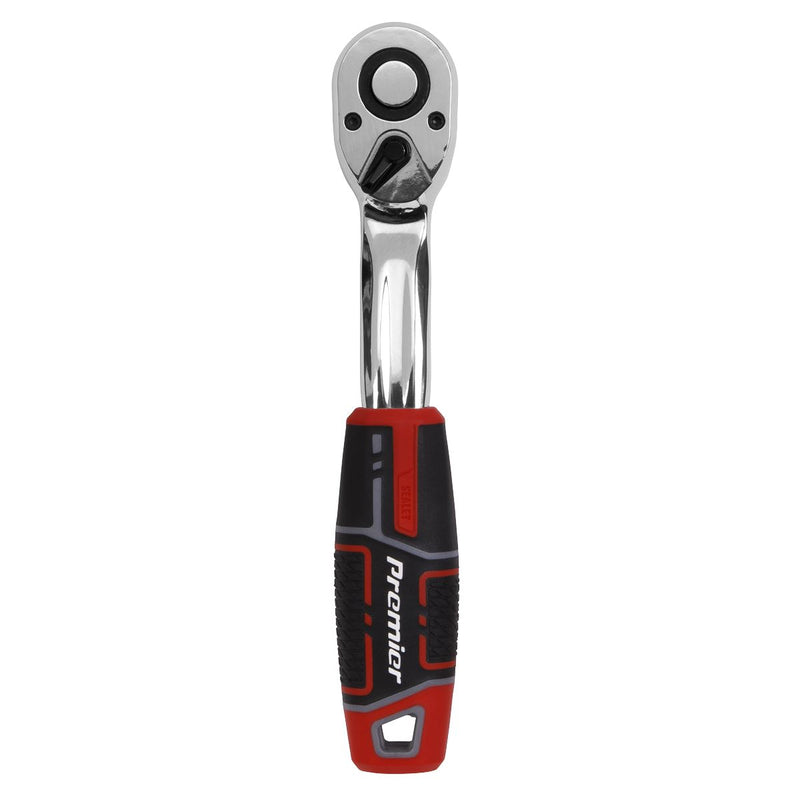 Premier Pear-Head Offset Ratchet Wrench with Flip Reverse 1/2"Sq Drive Sealey Premier - Dynamic Drive
