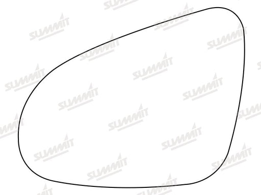Summit Stick-On Aspheric Mirror Glass fits Toyota Avensis 15 on LHS Summit - Bars 4 Cars