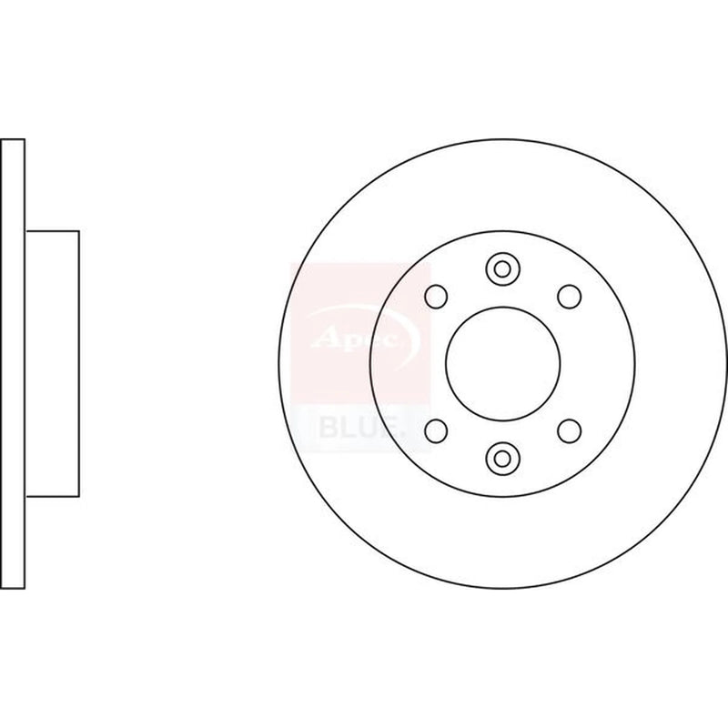 Apec 2 x Solid Front Brake Discs SDK6033-x2