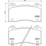 Brembo Front & Rear Pads fits Ford Focus III 2015-2018 2.3