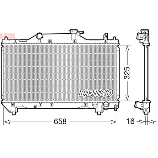 Denso Engine Radiator fits Toyota Avensis 2000-2003 1.6 1.8 2.0