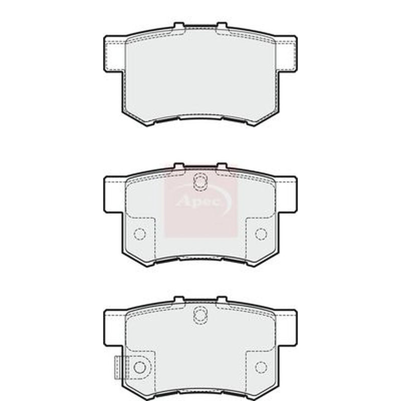 Apec Rear Brake Pad Set PAD1828