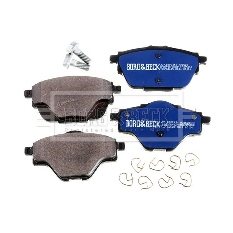Borg & Beck Rear Brake Solid Discs & Pads fits Citroën C4 Picasso II 2014 on 1.2