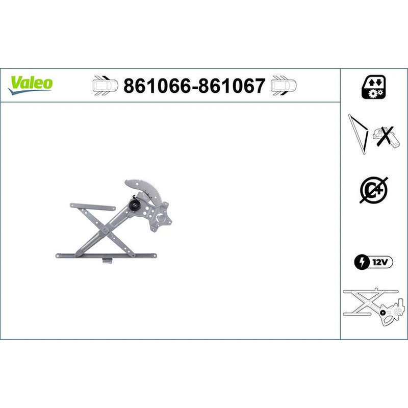 Valeo Electric Window Regulator Lifter Left Front 861066