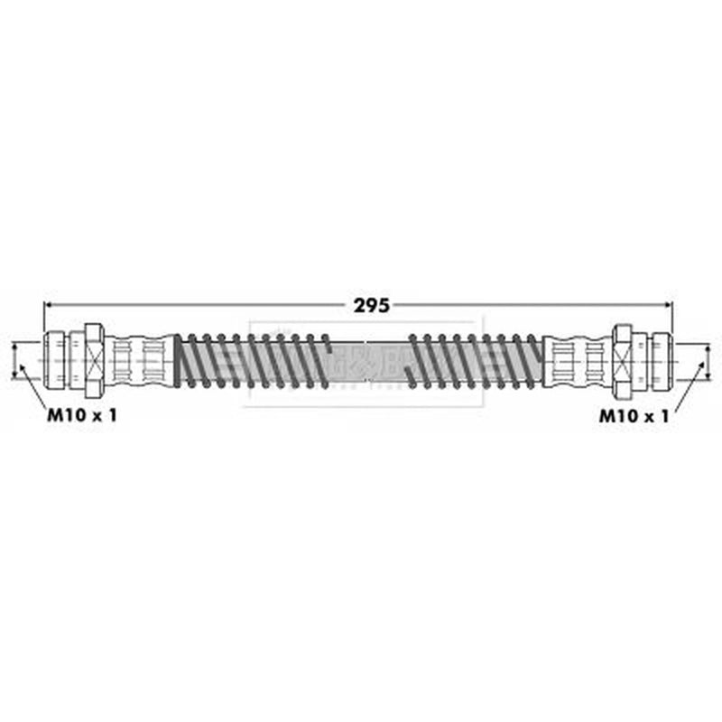Borg & Beck Brake Hydraulic Hose Line Rear Right BBH7071