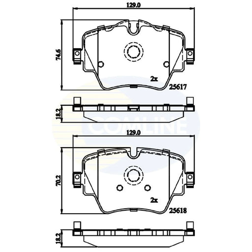 Comline Front & Rear Brake Discs & Pads fits BMW 3 2018-2020