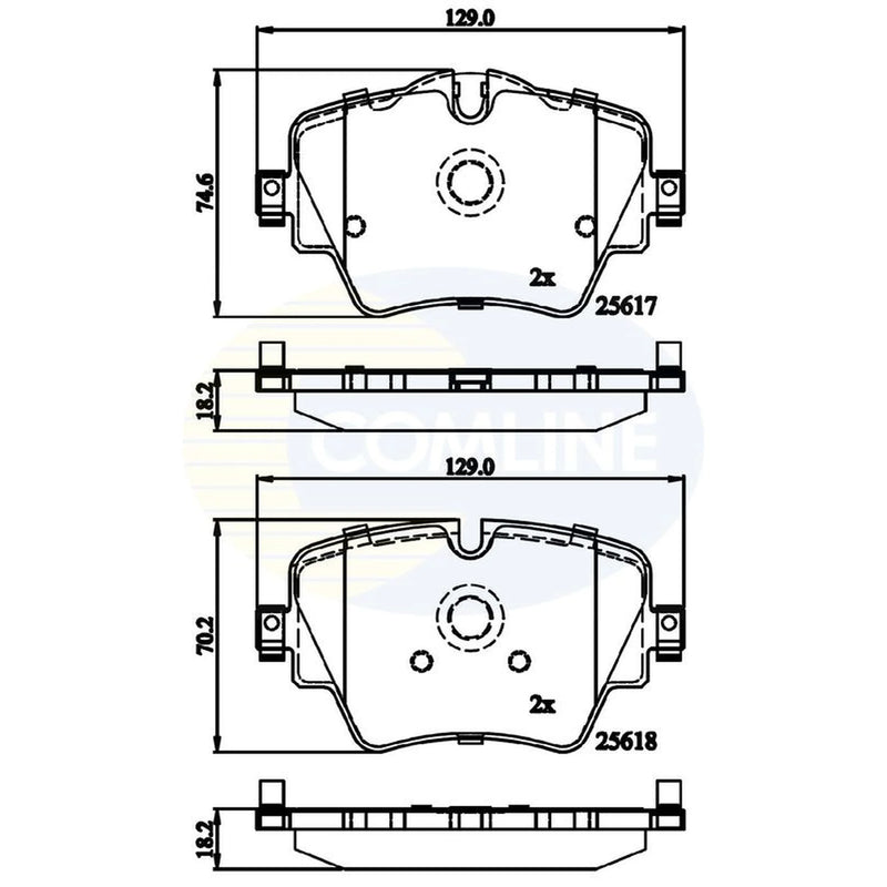 Comline Front & Rear Pads fits Mini Mini 2015-2020