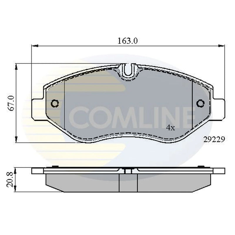 Comline 4 x Front Brake Pad Set fits Iveco Daily III 2002-2007