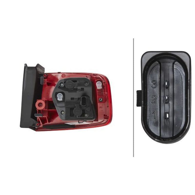 Hella Tail Light / Lamp P21W Left fits Audi A4 B8 2007-2015 1.8 2.0 2.7 3.0 3.2