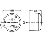 Hella Rear Fog Light Lamp Unit Right