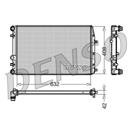 Denso Engine Radiator fits Seat Cordoba 2002-2009 1.2 1.4 1.6 1.9 2.0