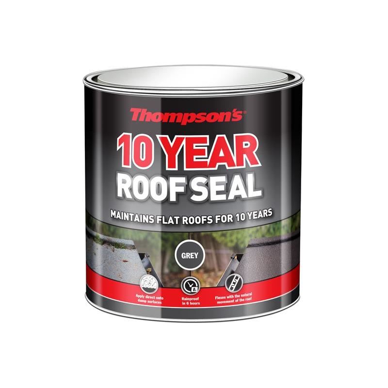 Ronseal Thompson's 10 Year Roof Seal Grey 4 litre Ronseal - Dynamic Drive