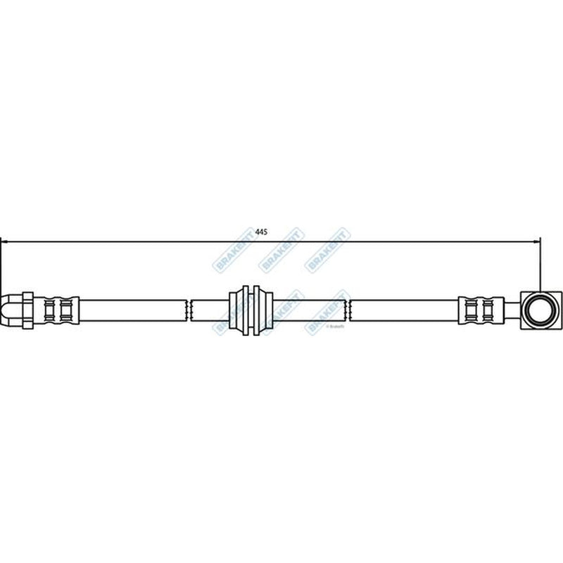 Apec Brake Hydraulic Hose Line Rear fits Mini Mini 2001-2006
