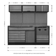 Sealey Modular Storage System Combo Stainless Steel Worktop APMSSTACK14SS Sealey - Dynamic Drive