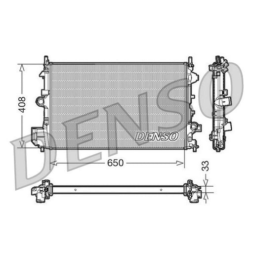 Denso Engine Radiator fits Cadillac Bls 2006 on 1.9
