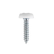 Sealey Number Plate Screw Plastic Head 4.8 x 24mm White Pack of 50 PTNP5 Sealey  - Dynamic Drive