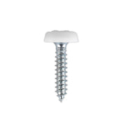 Sealey Numberplate Screw Plastic Enclosed Head 4.8 x 24mm White Pack of 50 PTNP5 Sealey - Dynamic Drive
