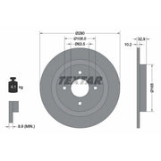 Textar 2 x Solid Rear Brake Discs 92172403-x2