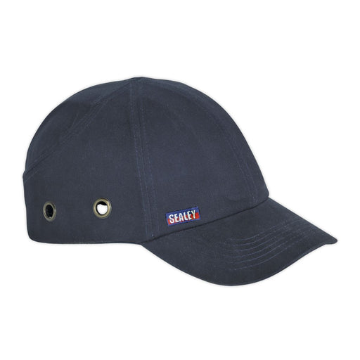 Sealey Safety Baseball Bump Cap Navy Adjustable Ventilated Mechanics Sealey  - Dynamic Drive